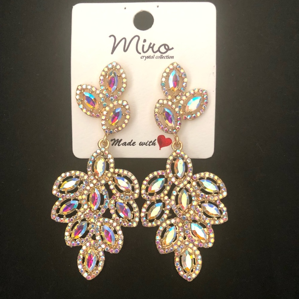 (NEW) Rhinestone Chandelier Earrings